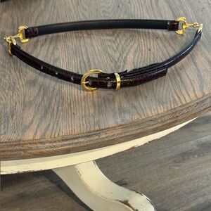 Vintage Leather Equestrian Style Belt